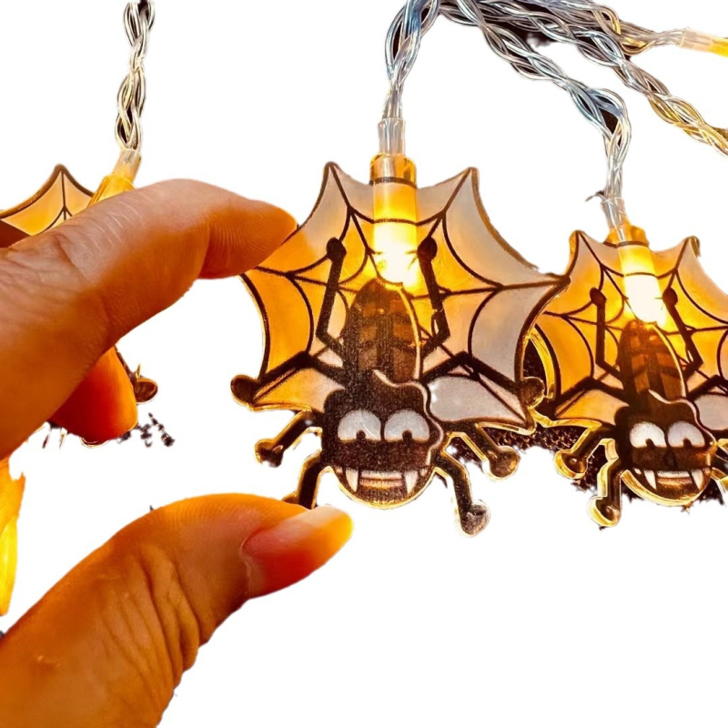 LED lampice u nizu za Halloween i Božić, s kožnim užetom, vanjska dekoracija dvorišta