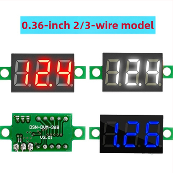 DC 0-100V мини волтметър за AC/DC с цифров дисплей, 2/3‑проводно свързване, за батерия на електрически автомобил