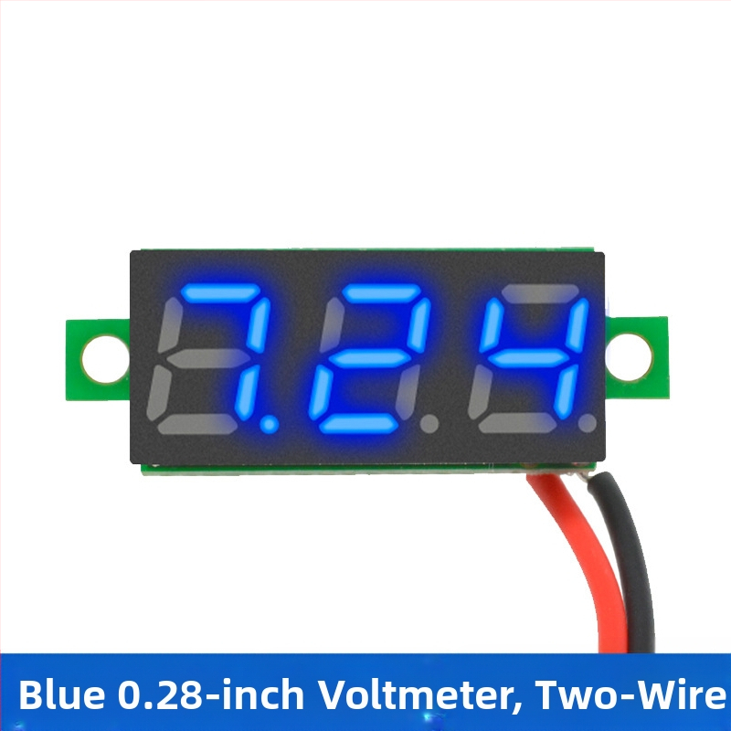 DC 0-100V мини волтметър за AC/DC с цифров дисплей, 2/3‑проводно свързване, за батерия на електрически автомобил