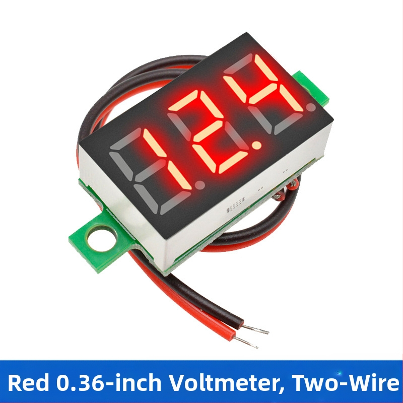 DC 0-100V мини волтметър за AC/DC с цифров дисплей, 2/3‑проводно свързване, за батерия на електрически автомобил