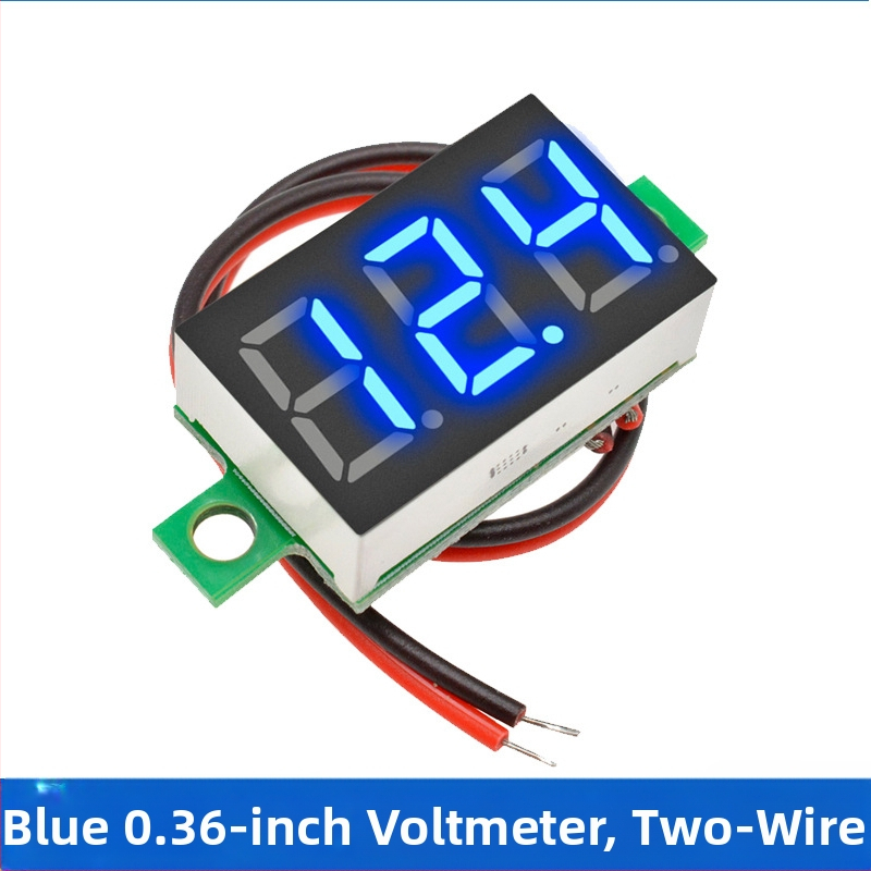 DC 0-100V мини волтметър за AC/DC с цифров дисплей, 2/3‑проводно свързване, за батерия на електрически автомобил