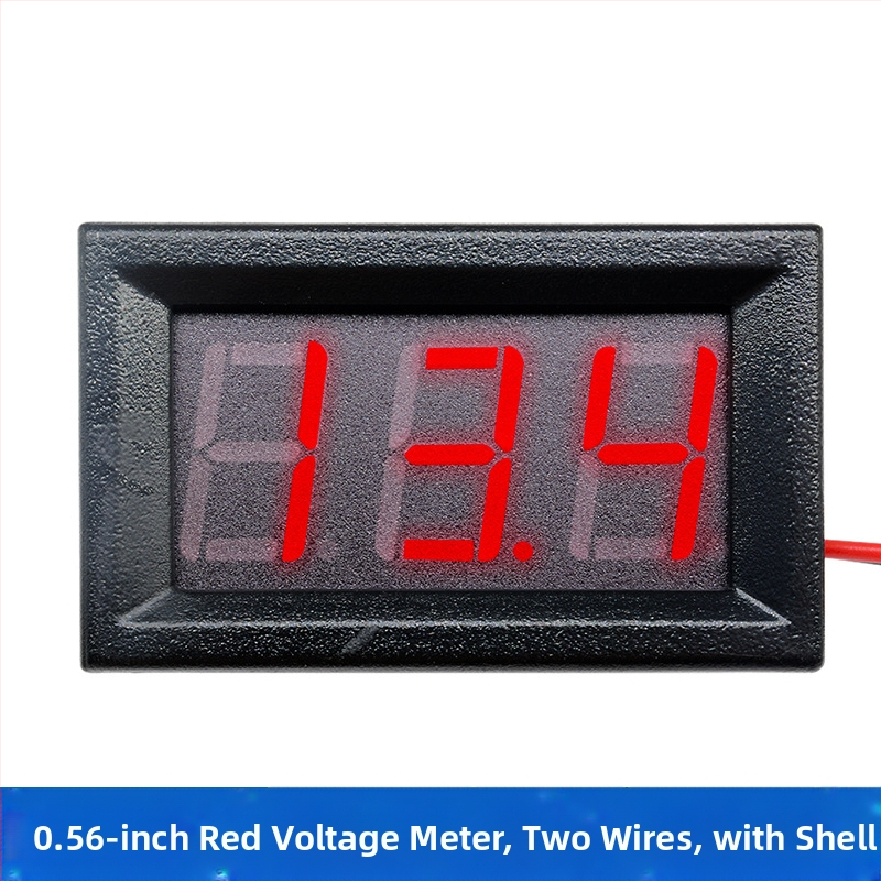 DC 0-100V мини волтметър за AC/DC с цифров дисплей, 2/3‑проводно свързване, за батерия на електрически автомобил