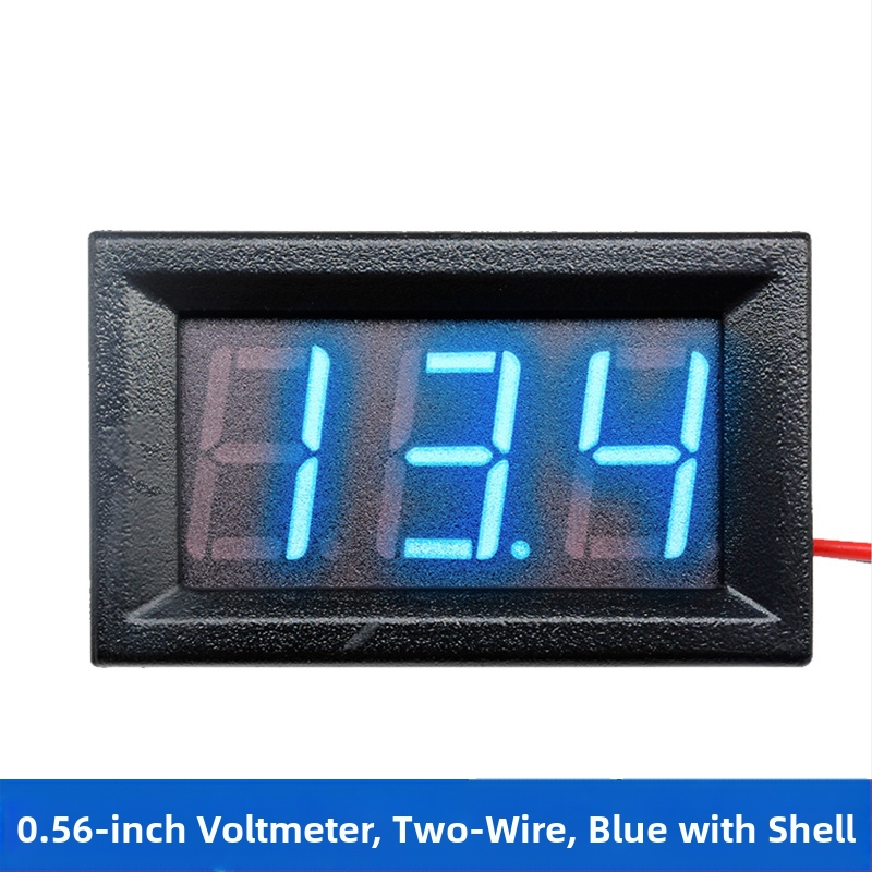 DC 0-100V мини волтметър за AC/DC с цифров дисплей, 2/3‑проводно свързване, за батерия на електрически автомобил