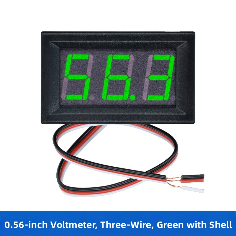 DC 0-100V мини волтметър за AC/DC с цифров дисплей, 2/3‑проводно свързване, за батерия на електрически автомобил
