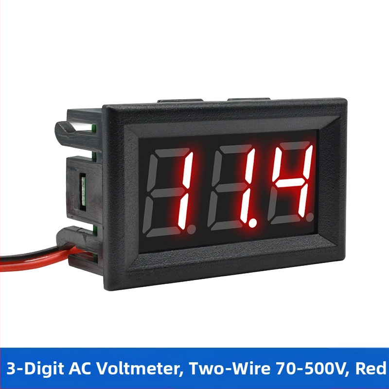 DC 0-100V мини волтметър за AC/DC с цифров дисплей, 2/3‑проводно свързване, за батерия на електрически автомобил