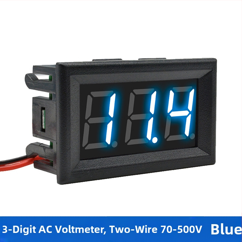 DC 0-100V мини волтметър за AC/DC с цифров дисплей, 2/3‑проводно свързване, за батерия на електрически автомобил