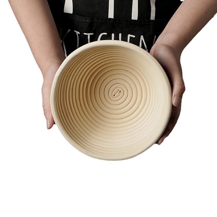 Rataninis duonos fermentacijos krepšys Europos stiliuje – kepimui ir laikymui, modernus minimalistinis stilius, kilmė: Vietnamas