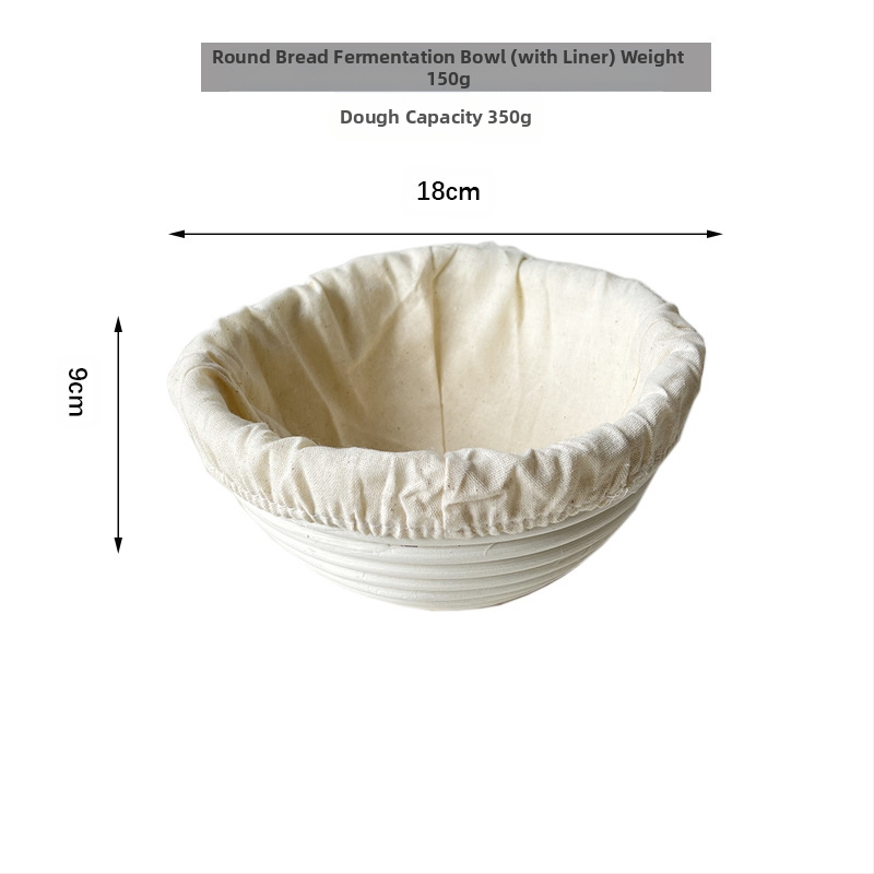 Rataninis duonos fermentacijos krepšys Europos stiliuje – kepimui ir laikymui, modernus minimalistinis stilius, kilmė: Vietnamas