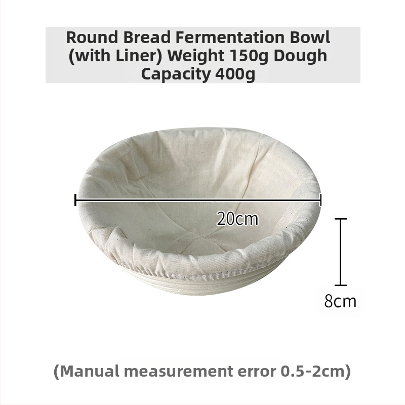 Rataninis duonos fermentacijos krepšys Europos stiliuje – kepimui ir laikymui, modernus minimalistinis stilius, kilmė: Vietnamas