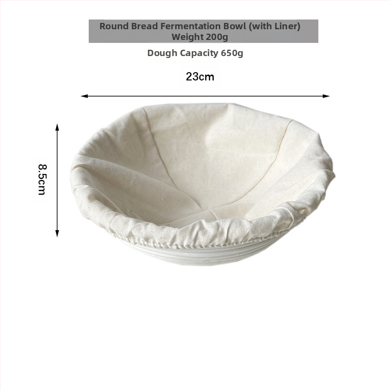 Rataninis duonos fermentacijos krepšys Europos stiliuje – kepimui ir laikymui, modernus minimalistinis stilius, kilmė: Vietnamas