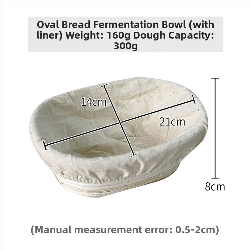 Rataninis duonos fermentacijos krepšys Europos stiliuje – kepimui ir laikymui, modernus minimalistinis stilius, kilmė: Vietnamas