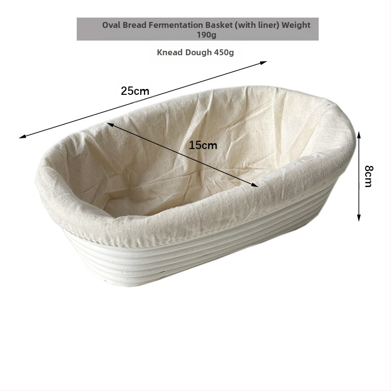 Rataninis duonos fermentacijos krepšys Europos stiliuje – kepimui ir laikymui, modernus minimalistinis stilius, kilmė: Vietnamas