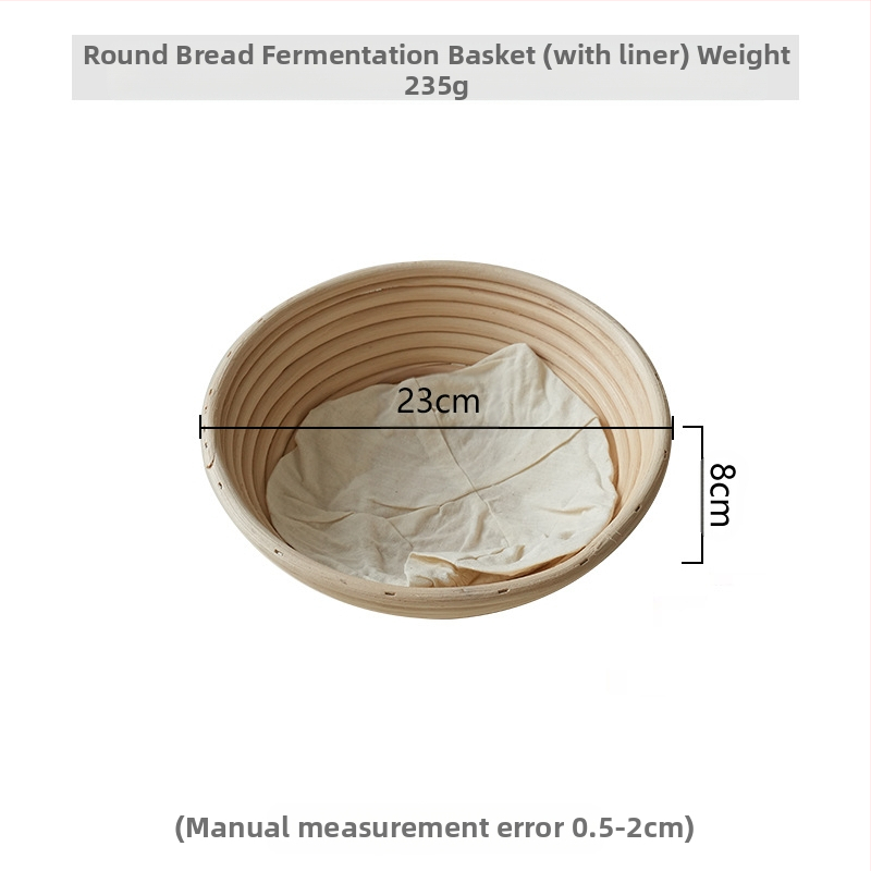 Rataninis duonos fermentacijos krepšys Europos stiliuje – kepimui ir laikymui, modernus minimalistinis stilius, kilmė: Vietnamas