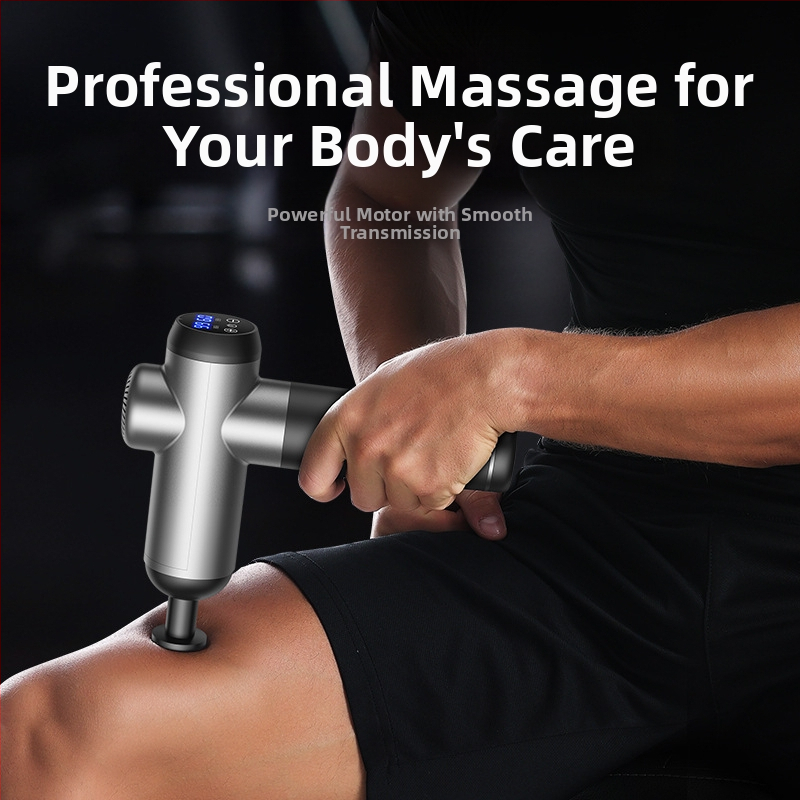 Fasijos masažinis įrenginys su šepetiniu varikliu, 6+ galvų, įmontuota baterija, veikimo laikas 6–8 val., triukšmas 36–45 dB