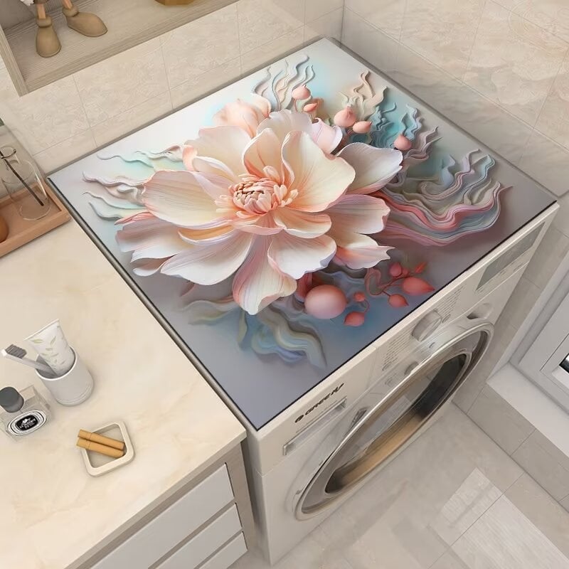 Топ мат за пералня – персонализируем, модерeн минималистичен стил, материал: техническа тъкан-гумена смес, мултифункционален покрив за уреди и мебели