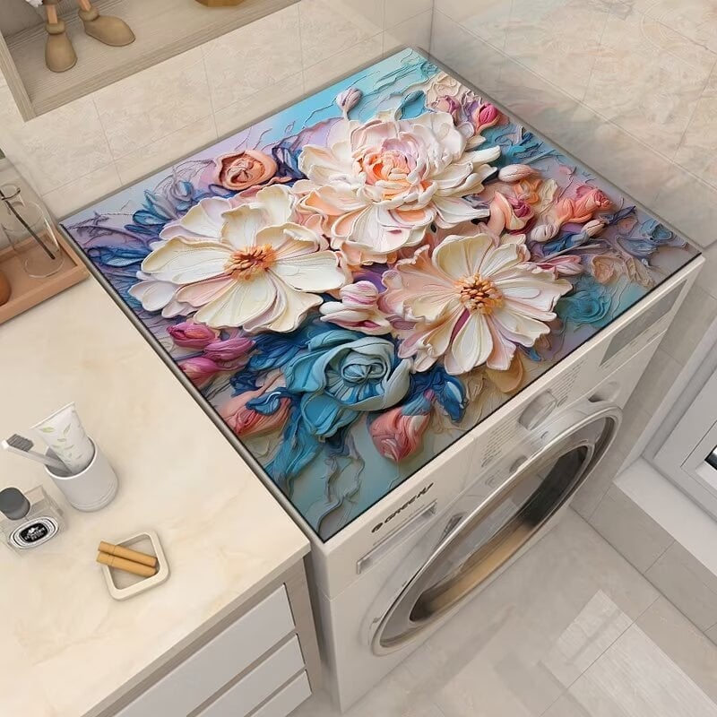 Топ мат за пералня – персонализируем, модерeн минималистичен стил, материал: техническа тъкан-гумена смес, мултифункционален покрив за уреди и мебели