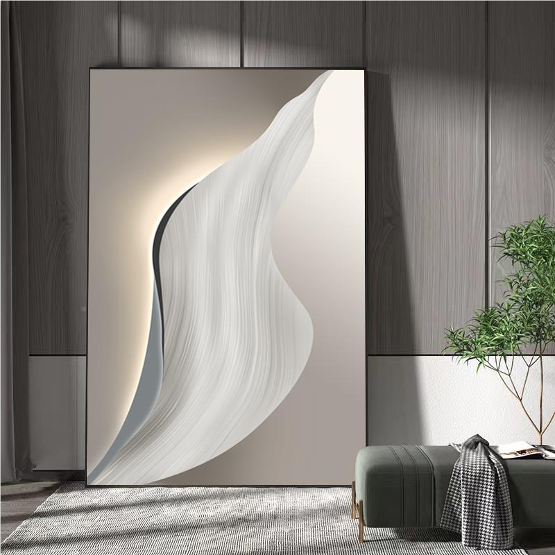 Абстрактна декоративна картина върху маслен платно, с метална рамка, за хол, модел 40793, inkjet печат, прост и модерен стил