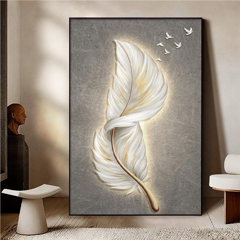 Абстрактна декоративна картина върху маслен платно, с метална рамка, за хол, модел 40793, inkjet печат, прост и модерен стил