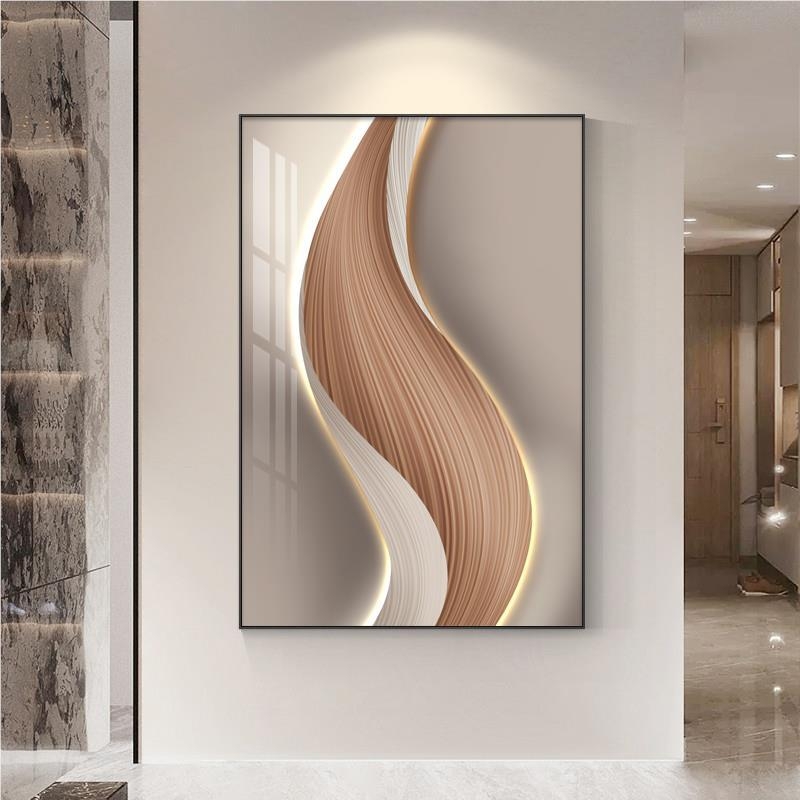 Абстрактна декоративна картина върху маслен платно, с метална рамка, за хол, модел 40793, inkjet печат, прост и модерен стил