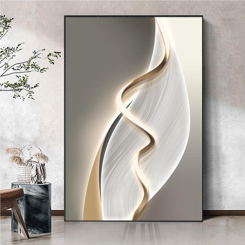 Абстрактна декоративна картина върху маслен платно, с метална рамка, за хол, модел 40793, inkjet печат, прост и модерен стил