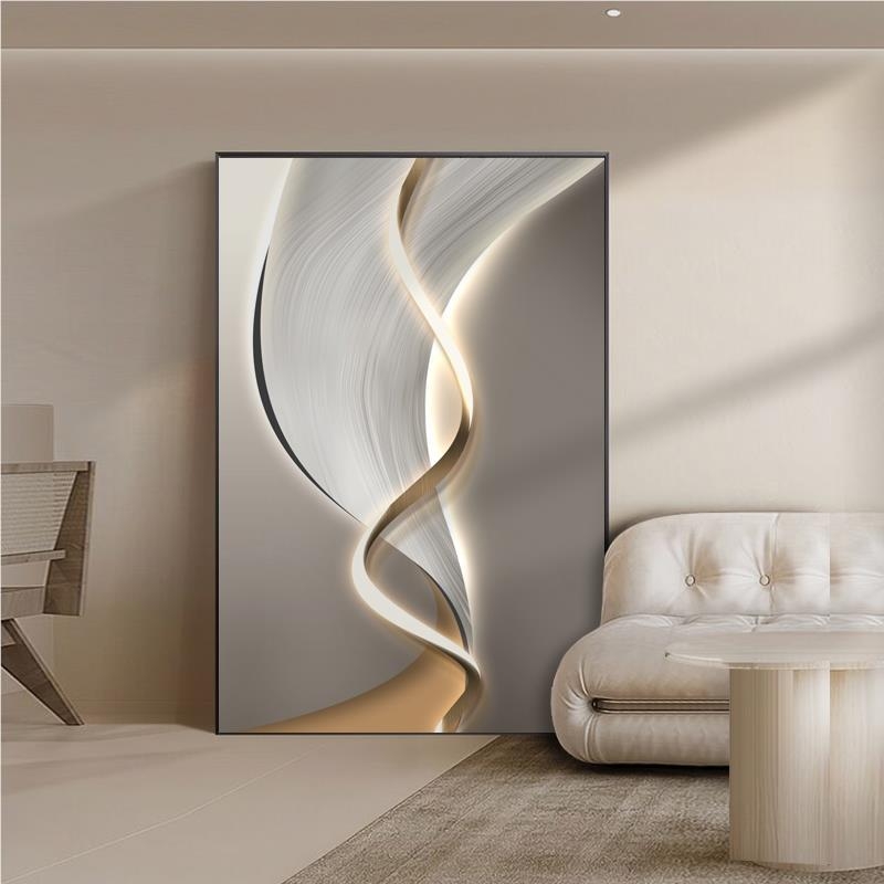 Абстрактна декоративна картина върху маслен платно, с метална рамка, за хол, модел 40793, inkjet печат, прост и модерен стил