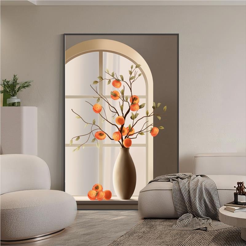 Абстрактна декоративна картина върху маслен платно, с метална рамка, за хол, модел 40793, inkjet печат, прост и модерен стил