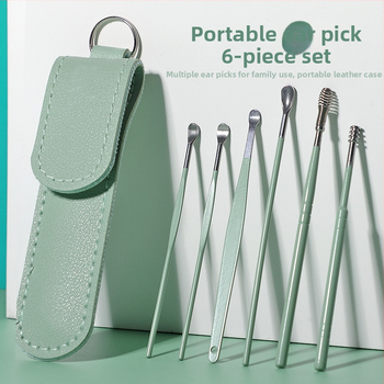 Σετ κουταλιών αυτιών με φορητό σπειροειδή σχεδιασμό; υλικό: χάλυβας άνθρακα; μάρκα: Other; για παιδιά και ενήλικες