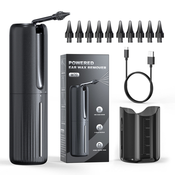 Sannuo Φορητός ηλεκτρικός καθαριστής αυτιών με μη φωτιζόμενο ακροφύσιο, ABS+PC