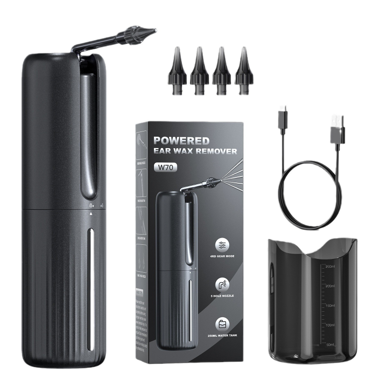 Sannuo Φορητός ηλεκτρικός καθαριστής αυτιών με μη φωτιζόμενο ακροφύσιο, ABS+PC