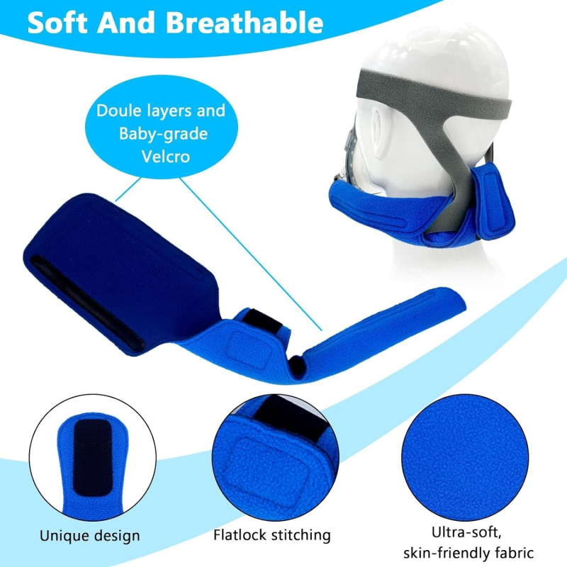 CPAP kaukės apsauginis dangtelis – poliar fleece audinys, užkerta kelią galvos juostelės įspaudams, svoris 25 g, modelis: apsauginės juostos, CPAP naudojimui