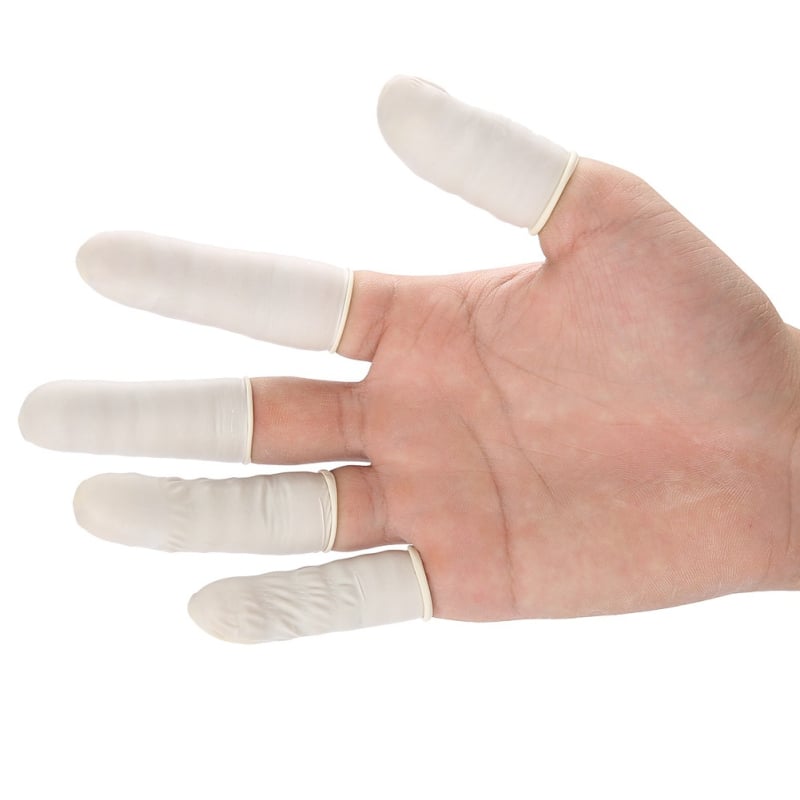 Órakereseléshez készült ujjvédő kesztyűk, 100 darabos készlet, védő gumírozott ujjvédők a mechanizmushoz, otthoni használatra, nemzeti szabvány