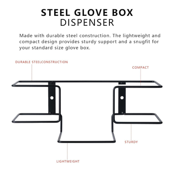 Μεταλλικός τοίχος-στηριχτής για θήκη γαντιών – δύο μέρη, σιδερένιος, μοντέλο jjk-561