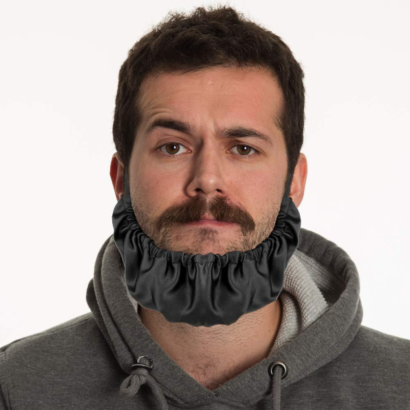 Satininis barzdos uždangalas vyrams, suaugusiems, vienos spalvos raštas, individualus logotipo spausdinimas, kostiumo aksesuaras