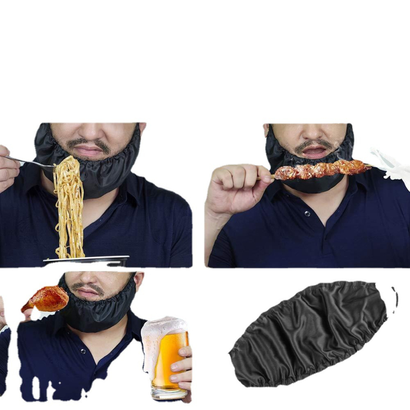 Satininis barzdos uždangalas vyrams, suaugusiems, vienos spalvos raštas, individualus logotipo spausdinimas, kostiumo aksesuaras