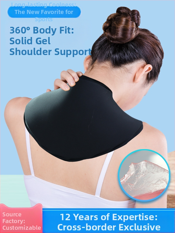 Pečių ir kaklo šaldymo paketas su spandekso užvalkalu, kietas gelis, tinkamas jogai ir sveikatos masažai, pakuotė 20 vienetų