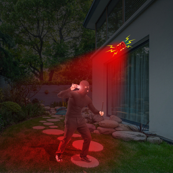 Ηλιακό Σύστημα Συναγερμού με Διπλό Ηχείο, Υπερύθριος Αισθητήρας Κίνησης και Αναβοσβήνουσα Φωτεινή Ένδειξη για Αποτροπή Ζώων (Μοντέλο N911T, Ηλιακή Τροφοδοσία, Τοπικός Συναγερμός, Υποστηρίζει Πολλά Ασύρματα Συστήματα, Θερμοκρασία Λειτουργίας 0-50°C)