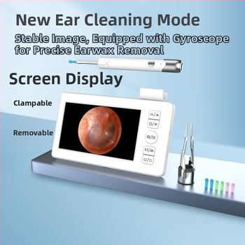 Glow κουτάλι αυτιού με οθόνη, ασύρματο ορατό εργαλείο για αυτί με τσιμπίδα, υλικό PC+ABS