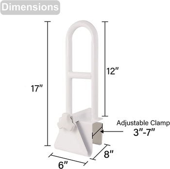 Reguliuojama vonios ir dušo saugos rankena, nerūdijantis plienas, apkrova 226 kg, paviršiaus dengimas purškiama dažais, modernus minimalistinis stilius.