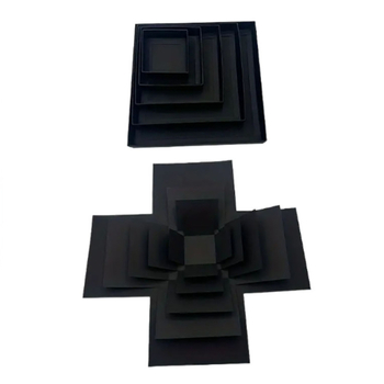 Петслойна експлозивна кутия за подаръци, матрьошка стил, хартиена конструкция – Hangming