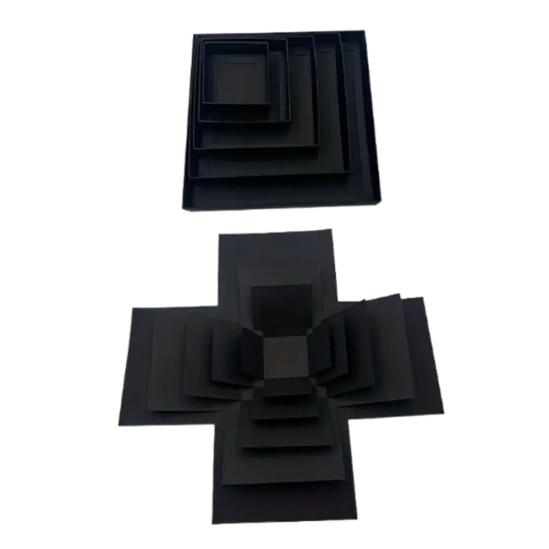 Петслойна експлозивна кутия за подаръци, матрьошка стил, хартиена конструкция – Hangming