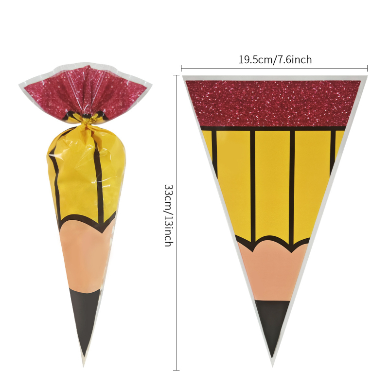 OPP skaidrus koninis maišelis bendram maisto pakuotėi, pieštuko trikampio dizainas, kasdienė gamybos galia 200000 vnt, Hongran trading