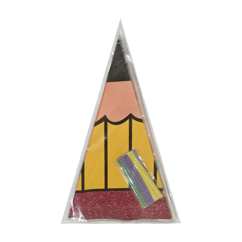 OPP skaidrus koninis maišelis bendram maisto pakuotėi, pieštuko trikampio dizainas, kasdienė gamybos galia 200000 vnt, Hongran trading