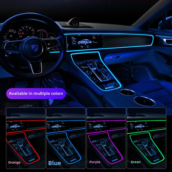 EL malas LED iekšējās atmosfēras lentes automobiļiem, 5W, 12V/5V, 1.2A, modelis 087, universāla saderība
