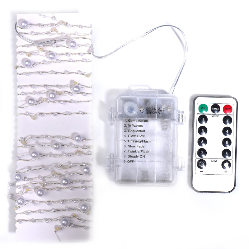 GF-pearl šviesos virvelė su variniu laidu, New Man Jie prekės ženklas, 0.06W, 4.5V baterijinis maitinimas, pritaikomas, vestuvėms ir Kalėdų dekoracijoms