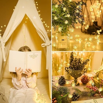 Lauko saulės LED šviesos virvė bičių forma – IP65 atsparus vandeniui, 30 LED, 2V įvestis, sodo dekoras