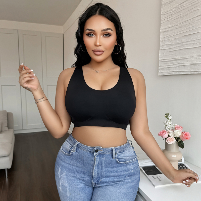 Νάιλον καμιζόλ με μορφοποιημένες κάψες, χωρίς ραφές, διαπνοή, πλευρικό κούμπωμα