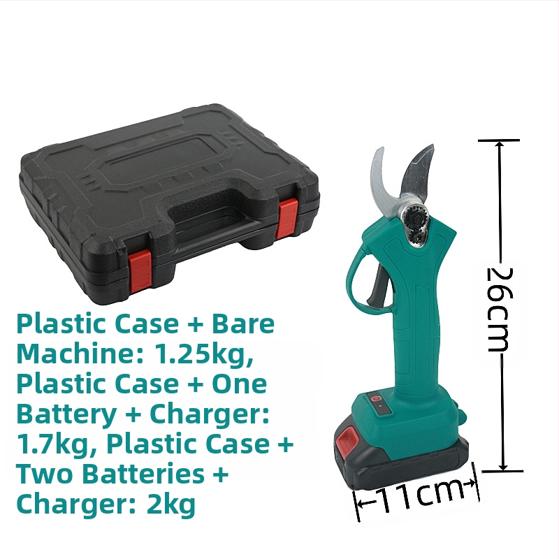 Електрически ножици за подрязване, акумулаторна литиева батерия, 220V, за плодови клонки, без ударно действие