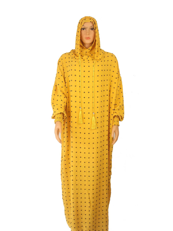 Új nagyméretű köntös-ruha húzózsinórral, hosszú ujjak, keleti elegáns stílus, jacquard, poliészter, Ice Silk anyag