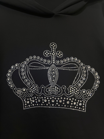 Φόρεμα φούτερ με κουκούλα σε σχέδιο κρανίου, πολυεστέρας με σπάντεξ, μεσαίου μήκους, ψηλή μέση, μακριά μανίκια