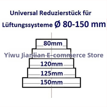 PVC редуктор за вентилационна тръба – пластмасов, адаптер през стената, дебел и удължен дизайн